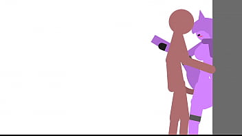 Fucking cat girl on the wall