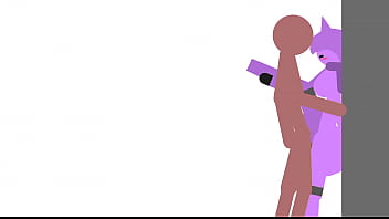 Fucking cat girl on the wall