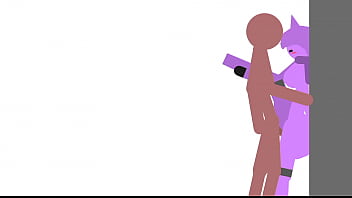 Fucking cat girl on the wall