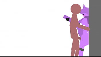 Fucking cat girl on the wall