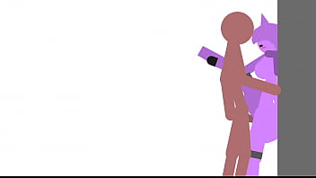 Fucking cat girl on the wall