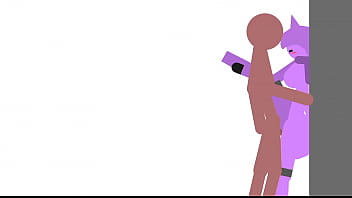 Fucking cat girl on the wall