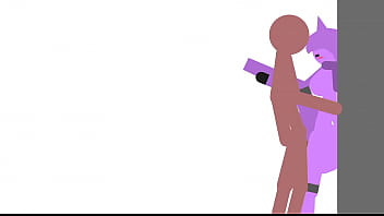 Fucking cat girl on the wall