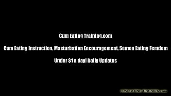 Cum eating encouragement joi masturbation