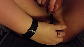 Handjob with ass massage