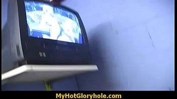 Hottie sucks and fucks black cock for cusmhot at gloryhole 9
