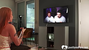 Redhead babe sucks me off like a pro