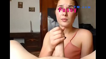Delicious girl make blowjob her boyfriend