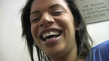 Natural cute black teen tries out gloryhole 30