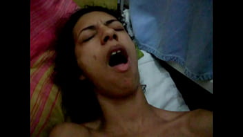 Solo in front of her husband's friend