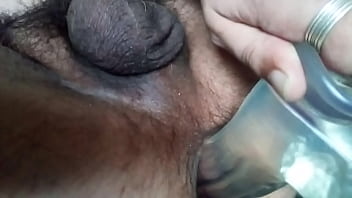 French gay moaing with a big dildo