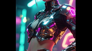 Sexy future cyberpunk photo shoot