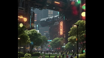 Sexy future cyberpunk photo shoot