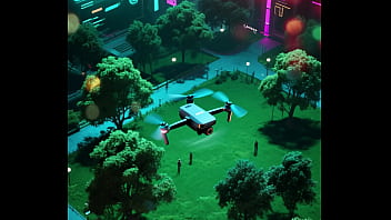 Sexy future cyberpunk photo shoot