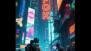 Sexy future cyberpunk photo shoot