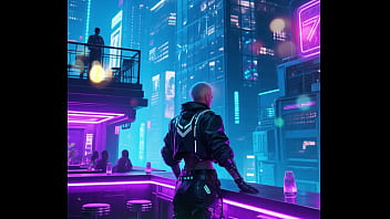 Sexy future cyberpunk photo shoot