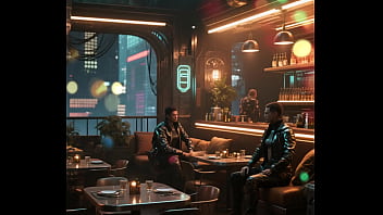 Sexy future cyberpunk photo shoot