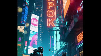 Sexy future cyberpunk photo shoot