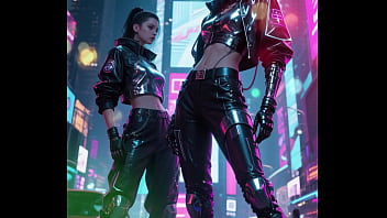 Sexy future cyberpunk photo shoot