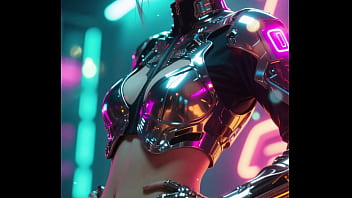 Sexy future cyberpunk photo shoot
