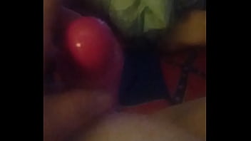 Pussy gets nice size dildo in it