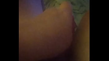 Pussy gets nice size dildo in it