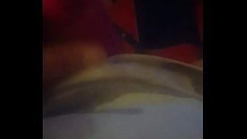 Pussy gets nice size dildo in it