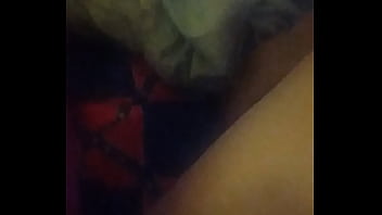 Pussy gets nice size dildo in it