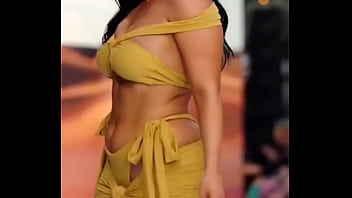 Aunty hot walking in public yellow dress women sexy aunty hot