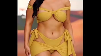 Aunty hot walking in public yellow dress women sexy aunty hot