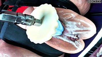 Stretching out mama’s nasty cum dumped cunt