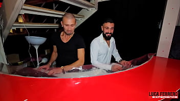 We meet two very hot girls in the swinger club anal and dp