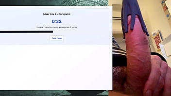 Exercise session for a strong fat and powerful 19 cm cock that can last hours without cumming