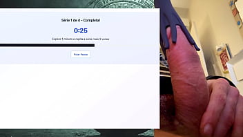 Exercise session for a strong fat and powerful 19 cm cock that can last hours without cumming