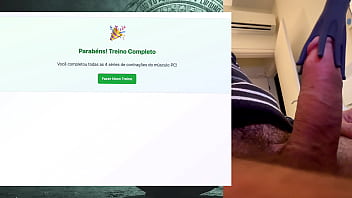 Exercise session for a strong fat and powerful 19 cm cock that can last hours without cumming