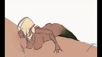 Art animated cock eating with audio