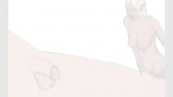 Art animated cock eating with audio