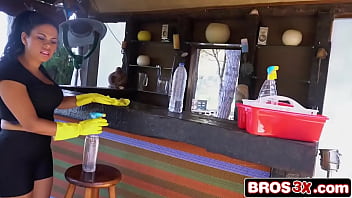 Two busty latinas one big dick and a pre party house cleaning gone dirty Two busty latinas one big dick and a pre party house cleaning gone dirty