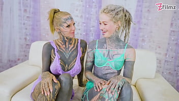 2 hot heavily tattooed teens hard fuck world champion atm gapes facial