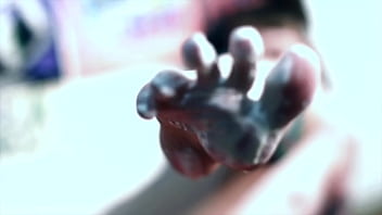 Foot worship anal play & enema