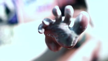 Foot worship anal play & enema