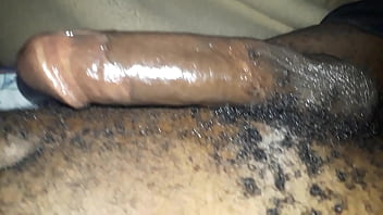 Horny black guy wank
