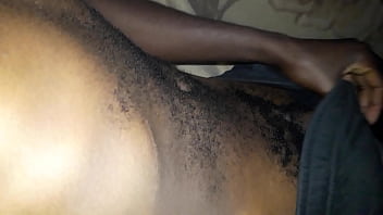 Horny black guy wank