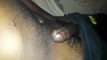 Horny black guy wank