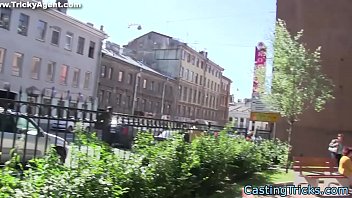 Alluring eurobabe screwed at sex casting