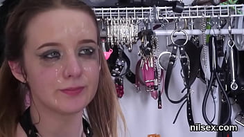 Silly tart gets her fuckholes stretched and deeply poked