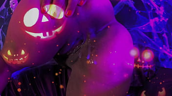 A bruxa a virgem e a diaba invocam do além monstros para fuderem suas bucetas