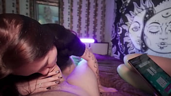 Cuckquean wife plays online blackjack while her friend sucks me off