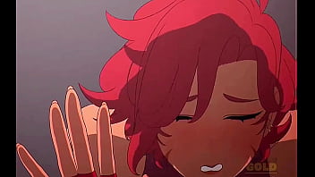 Giving backshots redhead