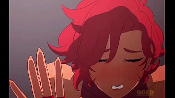 Giving backshots redhead